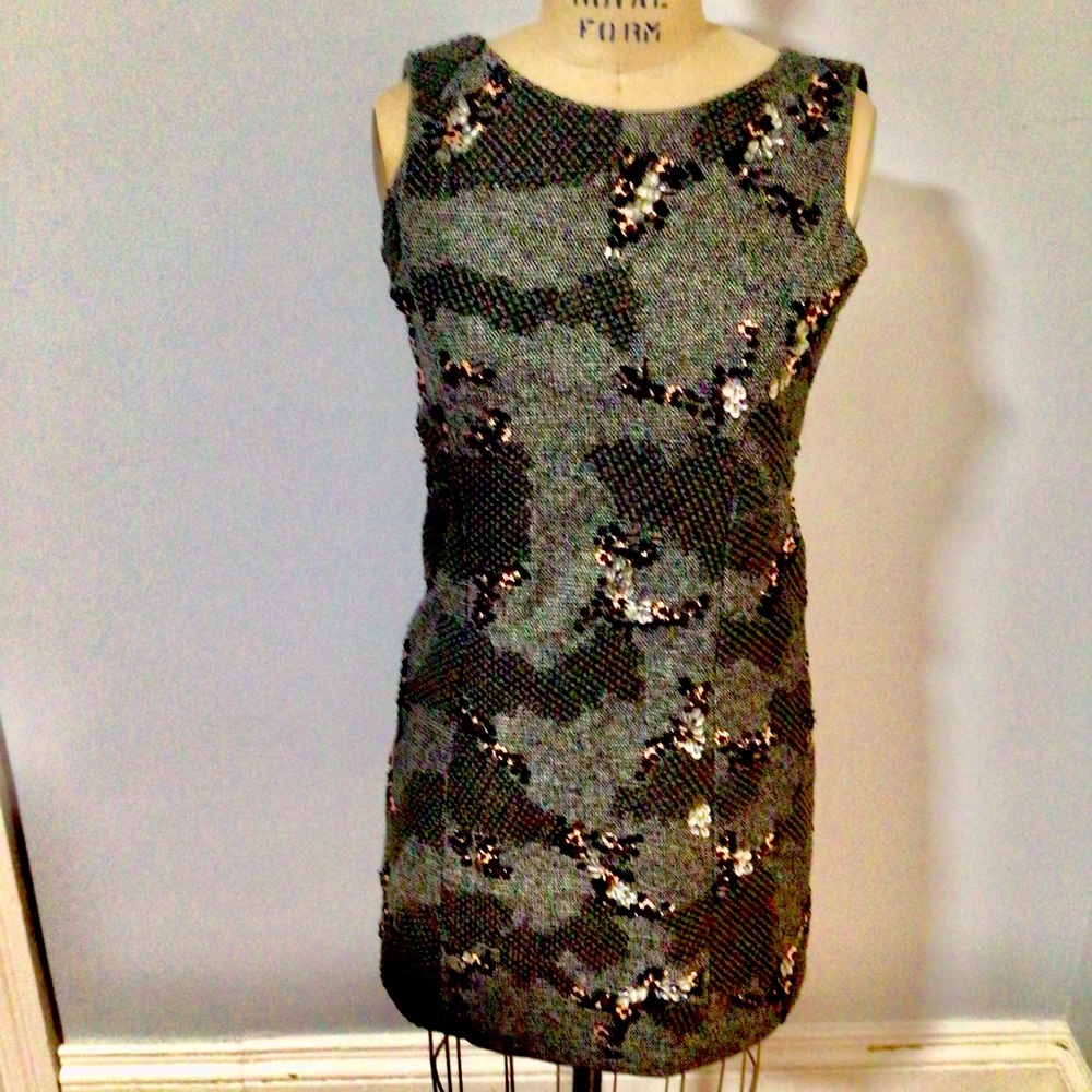 Theory appliqué mini dress